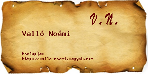 Valló Noémi névjegykártya